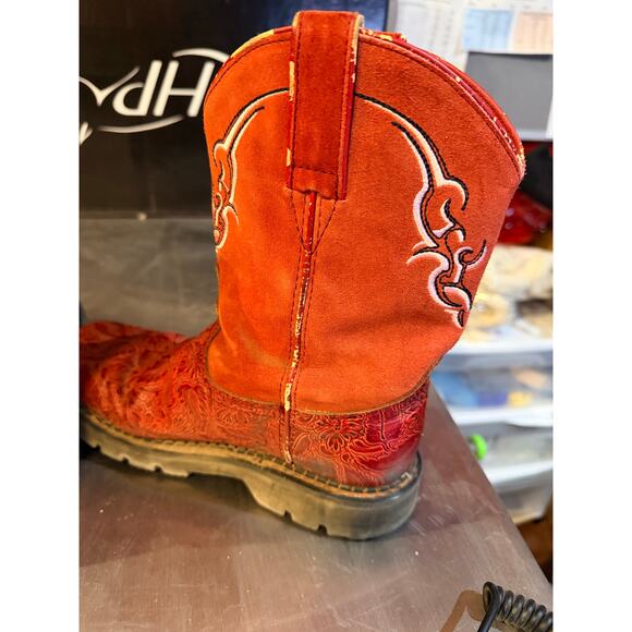 Justin Cowgirl Boots – Red Roper Style – Women’s Size 9 - Picture 5 of 7